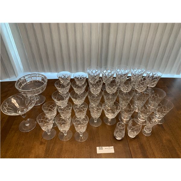 Assortment of Crystal Stemware