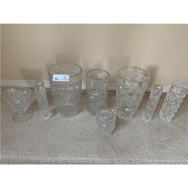 Assortment of Crystal Vases