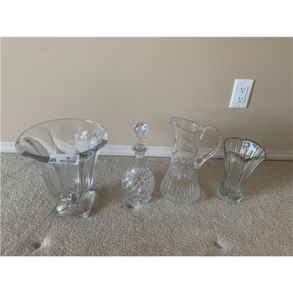 Glass Vases & Crystal Decanter