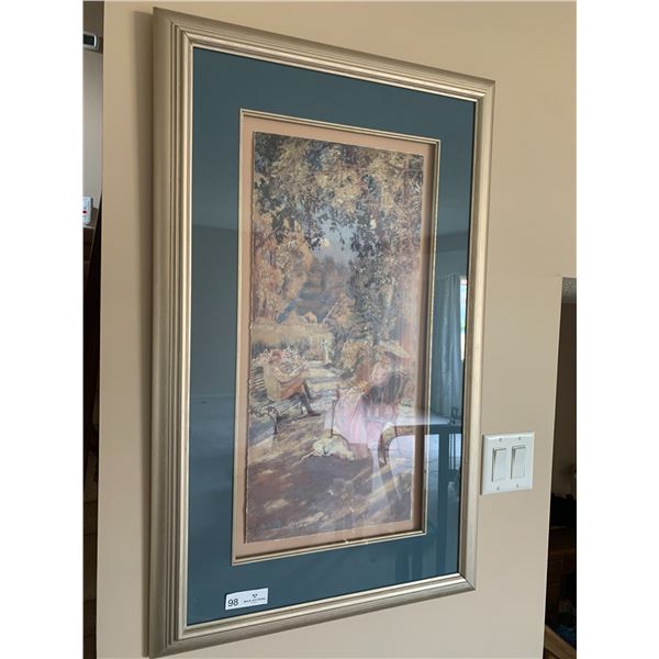 Framed Print of Outdoor Scene by Robert Delaunay