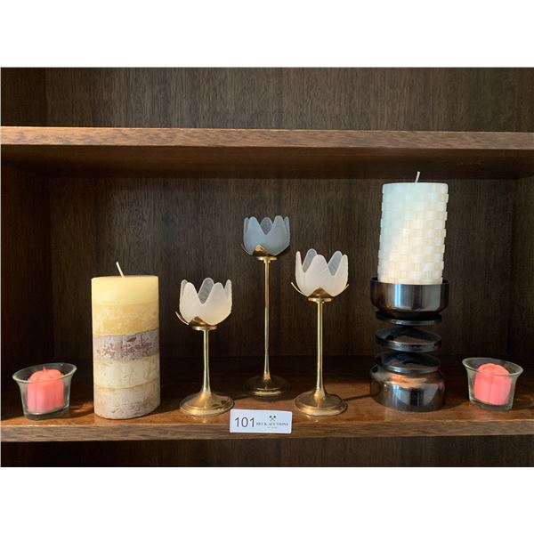Brass Floral-Shaped Tealight Holders & Other Candle-Related Accessories