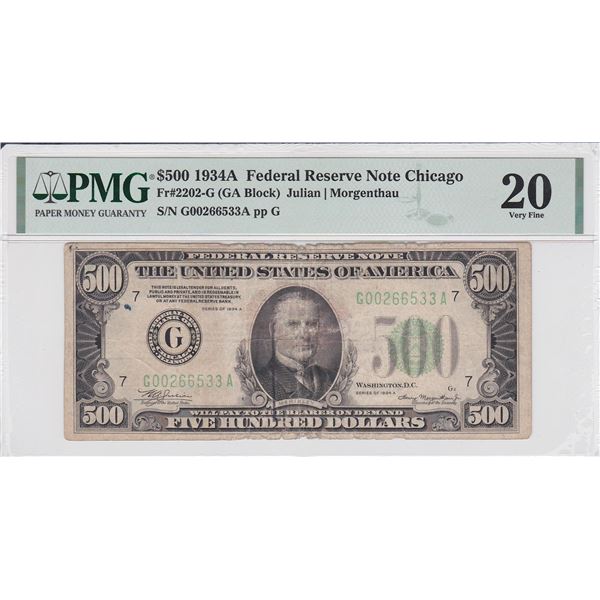 1934A $500 Federal Reserve Note Chicago