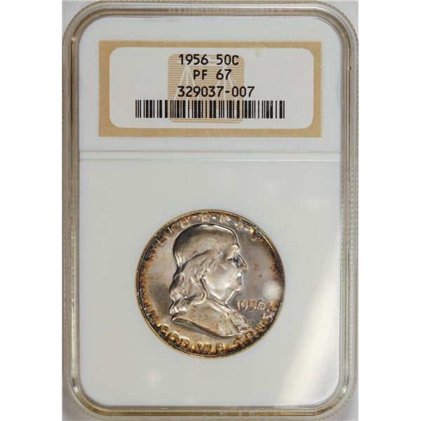 1956 Franklin Half Dollar Coin NGC PF67