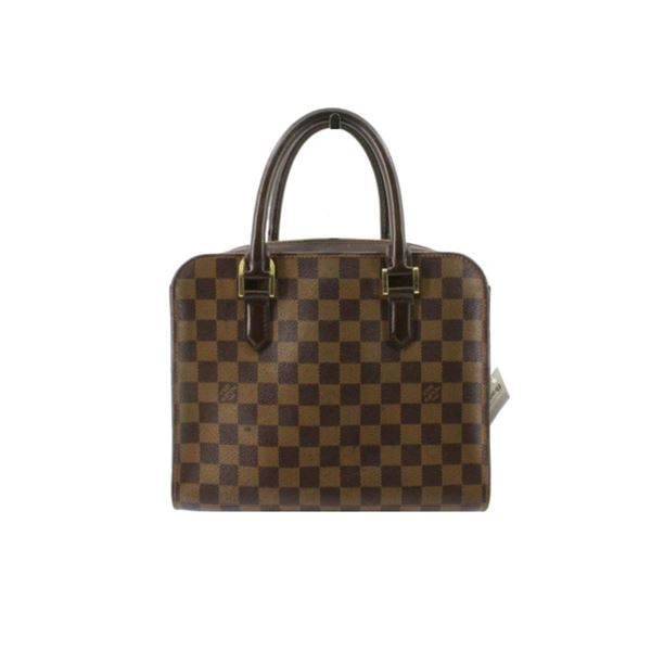 Louis Vuitton Damier Ebene Canvas Leather Triana Handbag