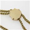 Image 9 : Antique Victorian 10K Gold Pearl Enamel Hand Etched Slide Mobile Pendant & Chain