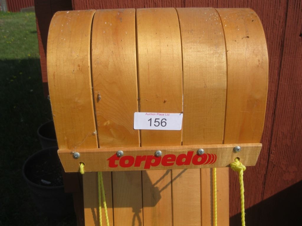 Vintage Wooden Torpedo toboggan