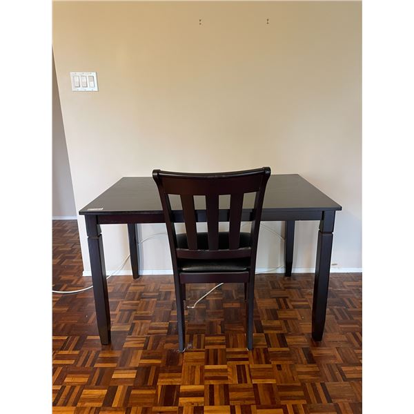 Black Modern Table & Chair 48L x 30W x 30H