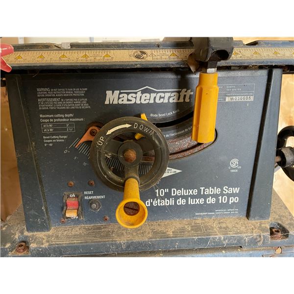 Mastercraft Table Saw Beck Auctions Inc.
