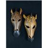 Image 1 : Pair Of African Wood Wall Carvings (Zebras)