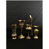 Image 1 : 5 Pc Engraved Brass Vase Lot