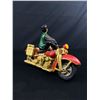 Image 2 : Nicely Detailed Man Sitting On Motorcyle Figurine Approx. 12" Long