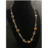 Image 1 : Silver & Genuine Tiger Eye Bead Wire Necklace