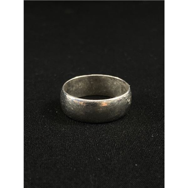 Wide Vintage Sterling Silver Ring Band