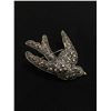 Image 2 : 3 Pc Marcasite Dove Brooch, Earrings 925 Silver & Necklace w/Chain