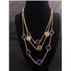 Image 1 : Lovely Trip Strand Enamel Hexagon Spacers Necklace, Marked New York