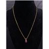 Image 1 : Lovely Genuine Ruby Pendant w/Chain