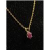 Image 2 : Lovely Genuine Ruby Pendant w/Chain