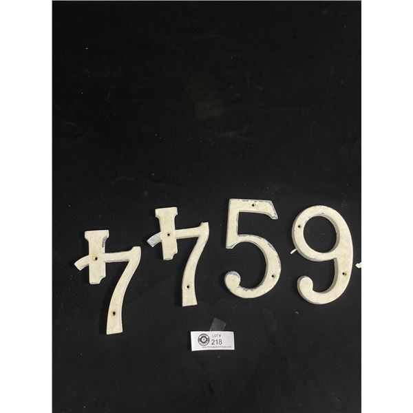 4 Cast Aluminum Address Numbers