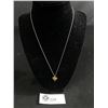 Image 1 : 925 Sterling Chain & 2 Pdts. - Heart Shaped Stone & Heart