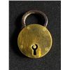 Image 2 : Antique Circular Brass Padlock Circa 1900