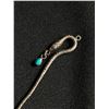 Image 2 : 3" Long Sterling & Turquoise Snake Pendant (Neat Item0