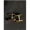 Image 2 : Gold Stone Cufflink 3 Pc Set 1970's