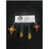 Image 1 : Amber Earrings Fossils