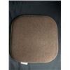 Image 2 : 6 Brown Memory Foam Chair Pads. Soft Comfort - Non Slip Backing. 16" x16"