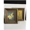 Image 1 : 2 Wood Framed Pictures of Rembrant & Woman Reading. Approx. 16" x 13"