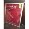 Image 1 : Original The Fireplace Restaurant - Grill Light Up Menu Board Sign - Burgers