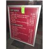 Image 1 : Original The Fireplace Restaurant - Grill Light Up Menu Board Sign - Hot Dogs And Old Favorites