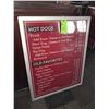 Image 2 : Original The Fireplace Restaurant - Grill Light Up Menu Board Sign - Hot Dogs And Old Favorites