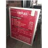 Image 1 : Original The Fireplace Restaurant - Grill Light Up Menu Board Sign - Value Meals