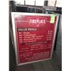 Image 2 : Original The Fireplace Restaurant - Grill Light Up Menu Board Sign - Value Meals