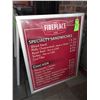 Image 2 : Original The Fireplace Restaurant - Grill Light Up Menu Board Sign - Specialty Sandwiches & Chicken