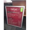 Image 1 : Original The Fireplace Restaurant - Grill Light Up Menu Board Sign - Specialty Sandwiches & Chicken