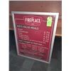 Image 1 : Original The Fireplace Restaurant - Grill Light Up Menu Board Sign - Kid's Value Meals