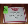 Image 1 : The Fireplace Restaurant - Menu Sign