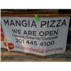 Image 1 : Original The Fireplace Restaurant - Coca Cola "Mangia Pizza. We Are Open." Banner