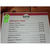 Image 2 : Original The Fireplace Restaurant - Pizza Menu Board Sign - Specialty Pizza