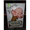 Image 1 : The Fireplace Restaurant - Gifford's Authentic Maine Quality Ice Cream Large Sign