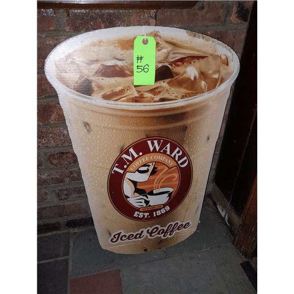 The Fireplace Restaurant - T.M. Ward Iced Coffee Diecut Sign