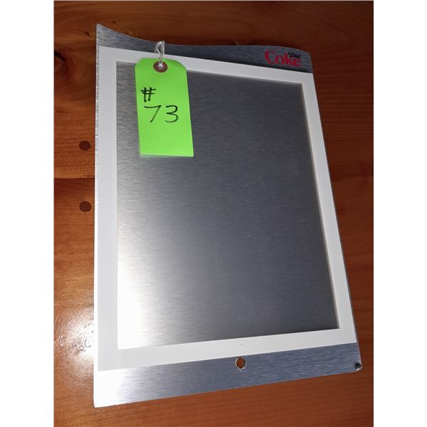 The Fireplace Restaurant - Coca Cola 1 Single Sheet Menu Board Sign