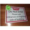 Image 1 : The Fireplace Restaurant - "Do Not Enter" Sign