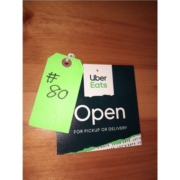 The Fireplace Restaurant - Uber Eats Open Sign