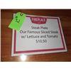 Image 1 : The Fireplace Restaurant - "Steak Plate" Sign