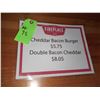 Image 1 : The Fireplace Restaurant - "Cheddar Bacon Burger" Sign