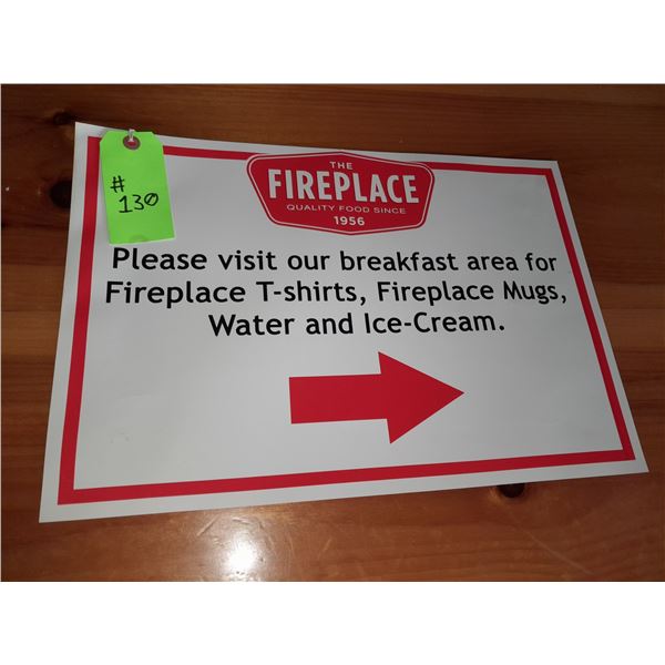 The Fireplace Restaurant - T-Shirts, Mugs, Ice Cream, and Water Sign