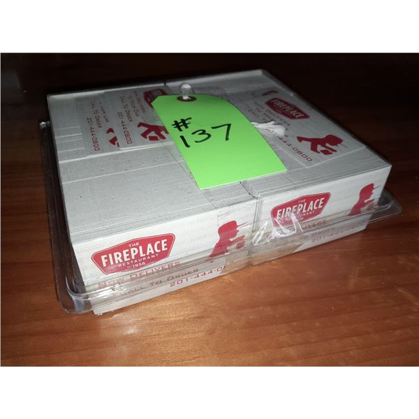 The Fireplace Restaurant - Vintage Case Of Business Cards