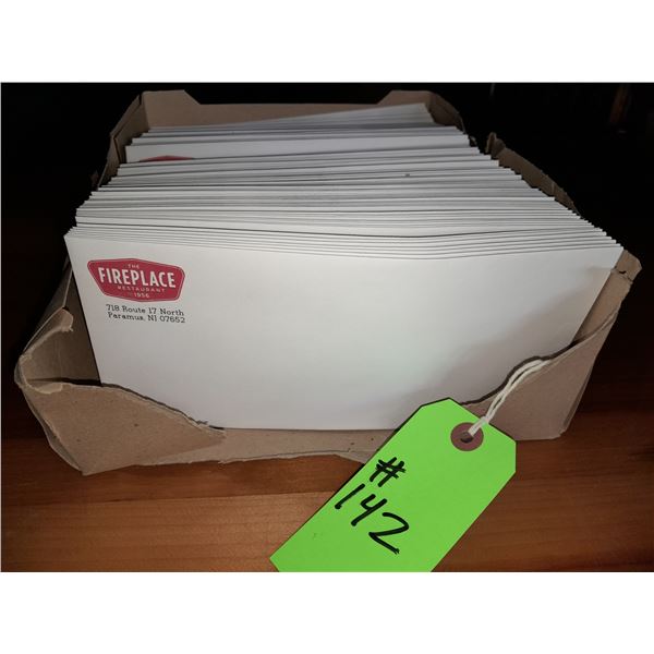 The Fireplace Restaurant - Unused Branded Envelopes In Box